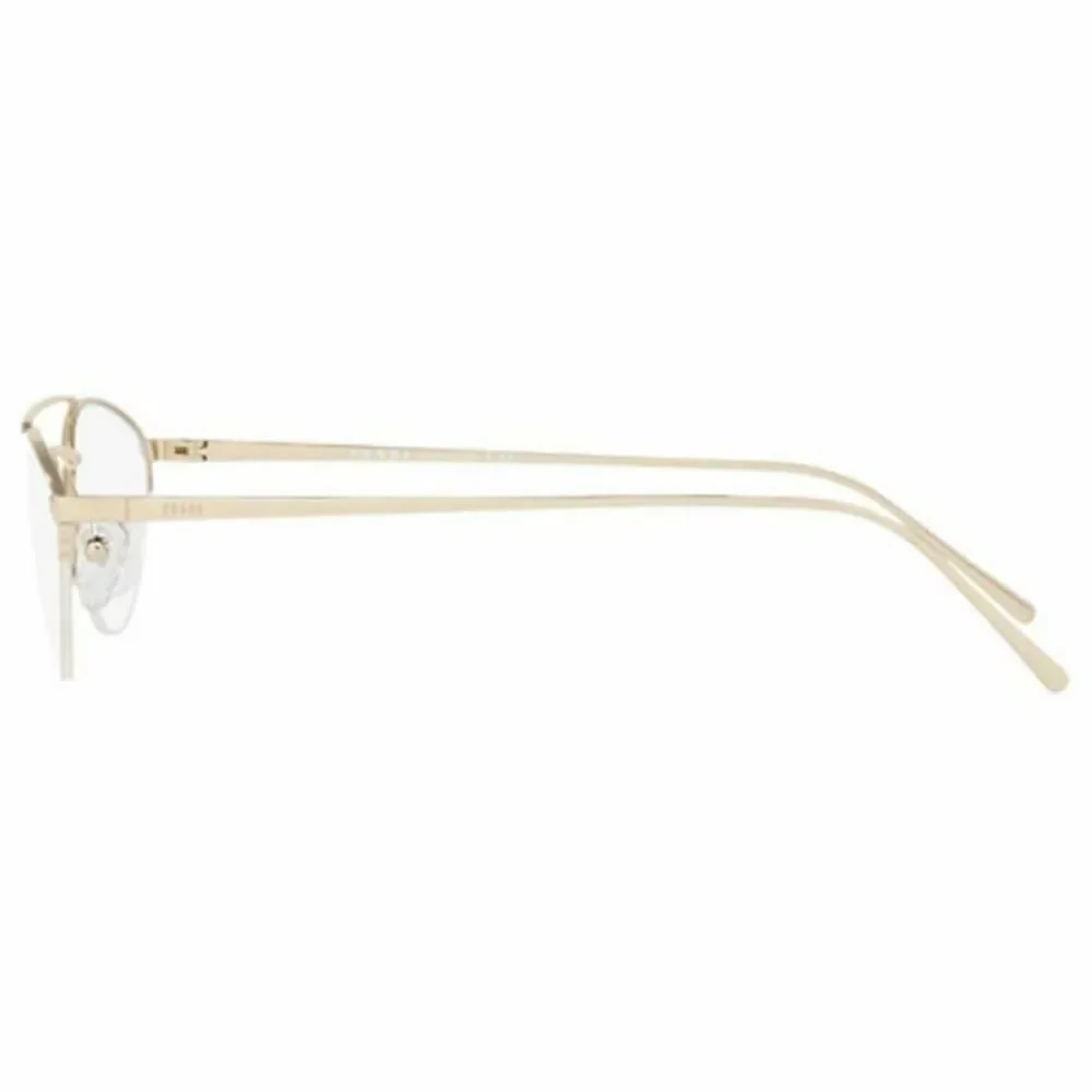 Prada Oval Eyeglasses Pale Gold W/Demo Lens